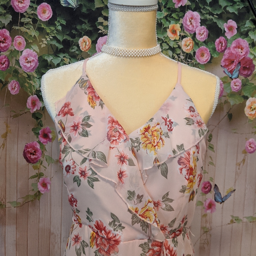 No Boundaries Women's Long Floral Dress - Picture 4 of 10
